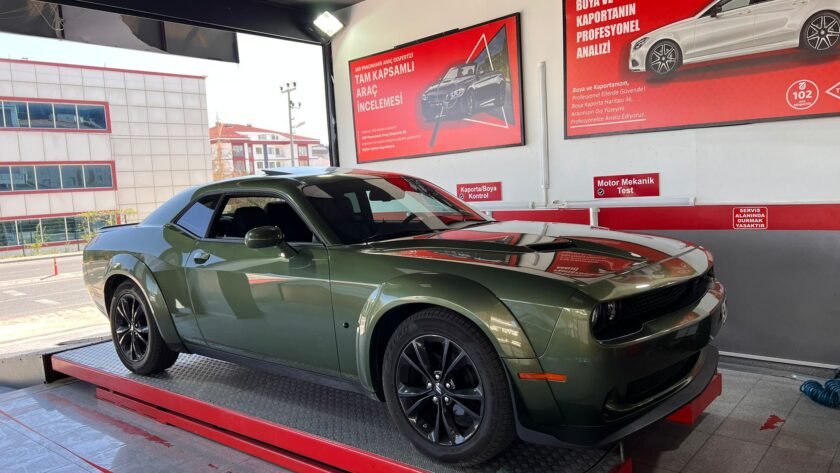 Ekspertiz hizmetini sağladığımız yeşil chevrolet marka araba